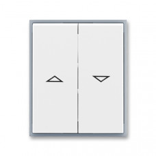 ABB Universal Shutter switch cover 2 buttons (White / Ice Gray)