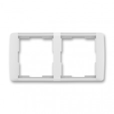 ABB Element® Outlet Frame 2x horizontal (White / Ice White)