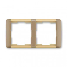 ABB Element® Outlet Frame 2x horizontal (Coffee / Ice Opal)