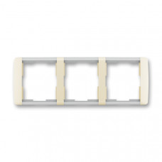 ABB Element® Outlet Frame 3x horizontal (Ivory / Ice White)