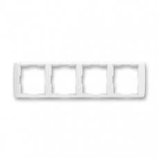 ABB Element® Outlet Frame 4x horizontal (White / White)
