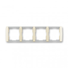 ABB Element® Outlet Frame 4x horizontal (Ivory / Ice White)
