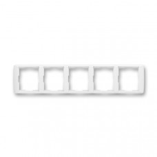 ABB Element® Outlet Frame 5x horizontal (White / White)