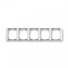 ABB Element® Outlet Frame 5x horizontal (White / Ice Gray)