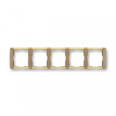 ABB Element® Outlet Frame 5x horizontal (Coffee / Ice Opal)