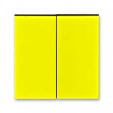 ABB Levit® Switch button double (Yellow / Smoke Black)