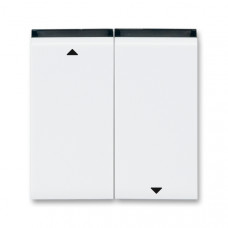 ABB Levit® Shutter switch cover 2 buttons (White / Smoke Black)