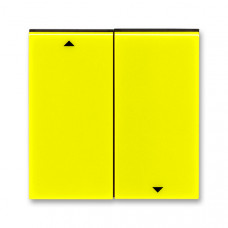 ABB Levit® Shutter switch cover 2 buttons (Yellow / Smoke Black)