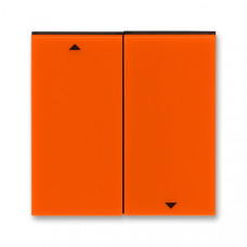 ABB Levit® Shutter switch cover 2 buttons (Orange / Smoke Black)