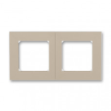 ABB Levit® Outlet Frame 2x horizontal (Macchiato / White)