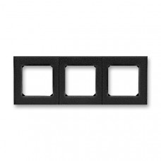 ABB Levit® Outlet Frame 3x horizontal (Onyx / Smoke Black)
