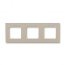 ABB Levit® Outlet Frame 3x horizontal (Macchiato / White)