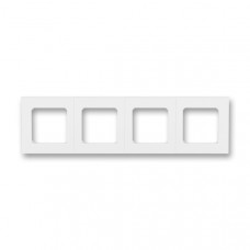 ABB Levit® Outlet Frame 4x horizontal (White / White)