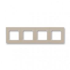 ABB Levit® Outlet Frame 4x horizontal (Macchiato / White)