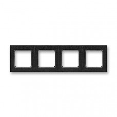 ABB Levit® Outlet Frame 4x horizontal (Onyx / Smoke Black)