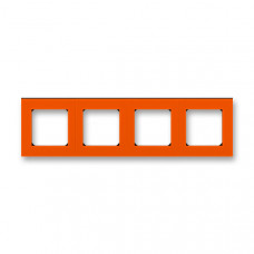 ABB Levit® Outlet Frame 4x horizontal (Orange / Smoke Black)