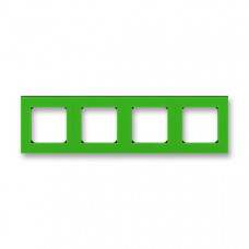 ABB Levit® Outlet Frame 4x horizontal (Green / Smoke Black)