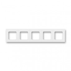 ABB Levit® Outlet Frame 5x horizontal (White / White)