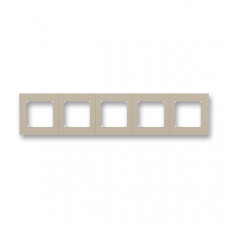 ABB Levit® Outlet Frame 5x horizontal (Macchiato / White)