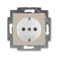ABB Levit® Outlet Frame 230 connector grounded (Macchiato / White)