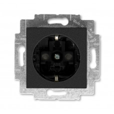 ABB Levit® Outlet Frame 230 connector grounded (Onyx / Smoke Black)