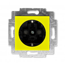 ABB Levit® Outlet Frame 230 connector grounded (Yellow / Smoke Black)