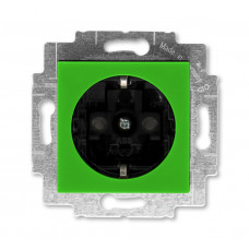 ABB Levit® Outlet Frame 230 connector grounded (Green / Smoke Black)