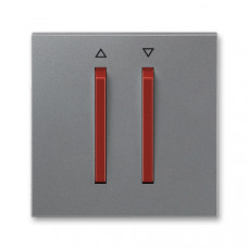 ABB Neo®  Shutter switch cover 2 buttons (Steel / Teracotta)