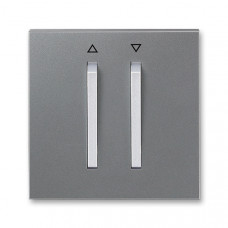 ABB Neo®  Shutter switch cover 2 buttons (Steel / Titanium)