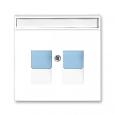 ABB Neo® Double Communication Cover  (White / Ice Blue)