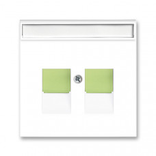 ABB Neo® Double Communication Cover  (White / Ice Green)