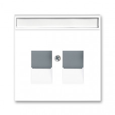 ABB Neo® Double Communication Cover  (White / Ice Grey)
