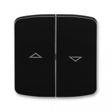 ABB Tango® Shutter switch cover 2 buttons (Black)