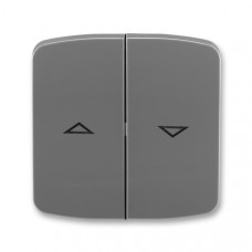ABB Tango® Shutter switch cover 2 buttons (Smoke Grey)