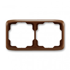 ABB Tango® Outlet Frame 2x horizontal (Brown)