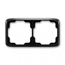 ABB Tango® Outlet Frame 2x horizontal (Black)