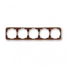 ABB Tango® Outlet Frame 5x horizontal (Brown)