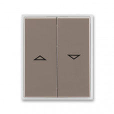 ABB Universal Shutter switch cover 2 buttons (Lungo / Milk White)