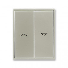 ABB Universal Shutter switch cover 2 buttons (Old Silver)