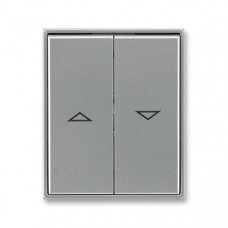 ABB Universal Shutter switch cover 2 buttons (Steel)