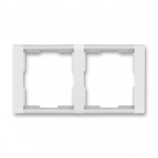 ABB Time® Outlet Frame 2x horizontal (White / Ice White)
