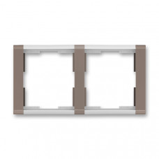 ABB Time® Outlet Frame 2x horizontal (Lungo / Milk White)
