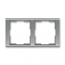 ABB Time® Outlet Frame 2x horizontal (Steel)