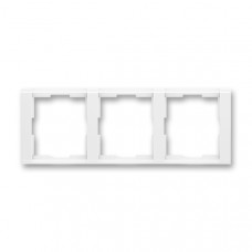 ABB Time® Outlet Frame 3x horizontal (White / White)