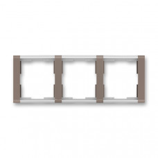 ABB Time® Outlet Frame 3x horizontal (Lungo / Milk White)