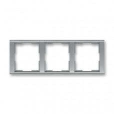 ABB Time® Outlet Frame 3x horizontal (Steel)