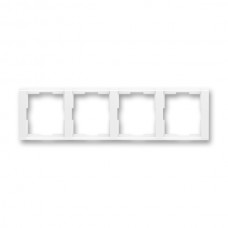 ABB Time® Outlet Frame 4x horizontal (White / White)