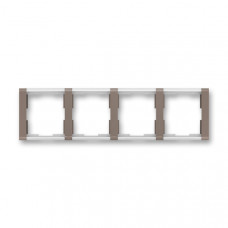 ABB Time® Outlet Frame 4x horizontal (Lungo / Milk White)