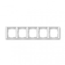 ABB Time® Outlet Frame 5x horizontal (White / Ice White)