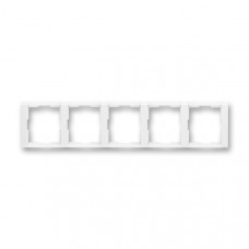 ABB Time® Outlet Frame 5x horizontal (White / White)